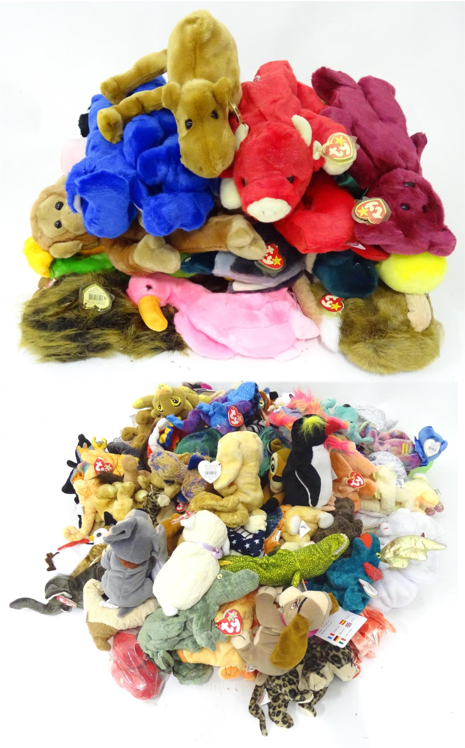 A large quantity of assorted TY Beanie Baby and Beanie Buddy soft toys to include wedding bears,