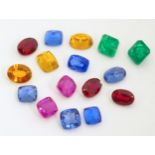 A quantity of assorted coloured stones / glass, etc. Please Note - we do not make reference to the