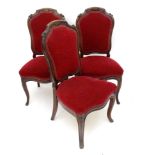 Three upholstered chairs (3) Please Note - we do not make reference to the condition of lots