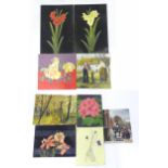 A quantity of assorted oil paintings to include still life studies, an avenue of trees, figural