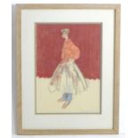 Brenda Naylor (1926-2016), Pastel on paper, A portrait of a dancer. Signed lower right. Approx. 13