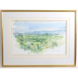 Albany Wiseman (1930-2021), Watercolour, The Luberon, A French country landscape. Signed, titled and