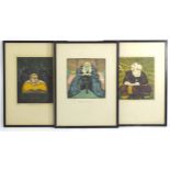 After Edmond Xavier Kapp, Early 20th century, Three colour lithographs, Caricatures for The Law