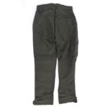 Sporting / Country pursuits: A pair of Laksen moleskin hunting trousers in olive green, new with