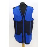 Sporting / Country pursuits: A Beretta shooting vest / skeet vest in blue, size XXL, new with