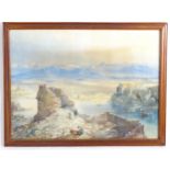 19th century, Topographical School, Watercolour, A Colonial East Asian landscape view of a