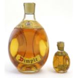 A bottle of Haig Dimple Old Blended Scotch Whisky, 26 2/3 fl. oz. Together with a miniature bottle