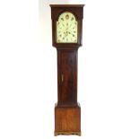 Jamieson - Newton Stewart : A 19thC Scottish 8-day mahogany cased longcase cock with painted arch
