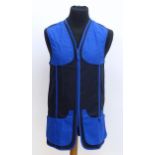Sporting / Country pursuits: A Beretta shooting vest / skeet vest in blue, size M, chest measures