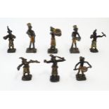Ethnographic / Native / Tribal: A quantity of African / Ashanti cold painted tribal figures