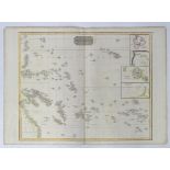 Map: A 19thC engraved map titled Map of the Islands in the Pacific Ocean, after John Thomson, for