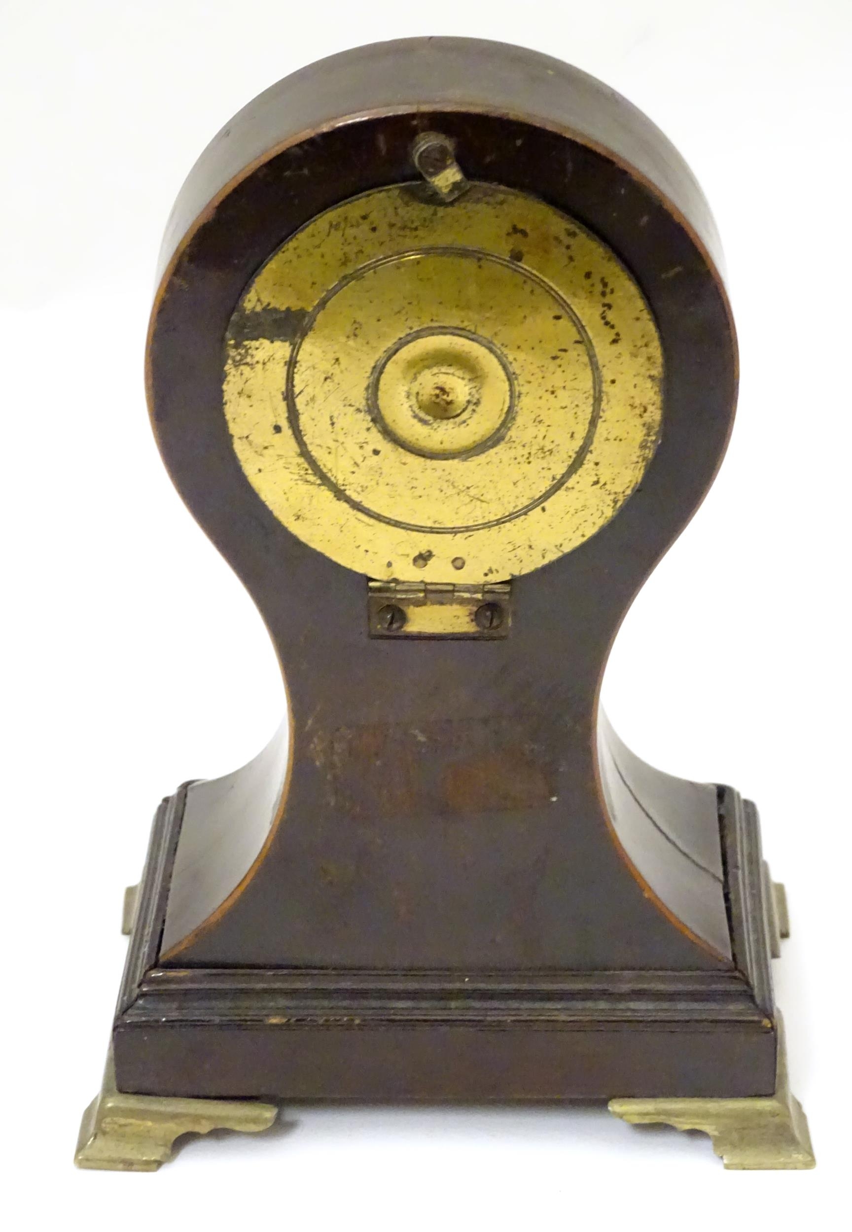 A Victorian pocket watch stand formed as a balloon shaped mantel clock. The whole standing 8 1/2" - Image 7 of 9