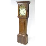 J Templeton Kilmarnock : A 19thC Scottish 8-day mahogany cased longcase cock with painted arch