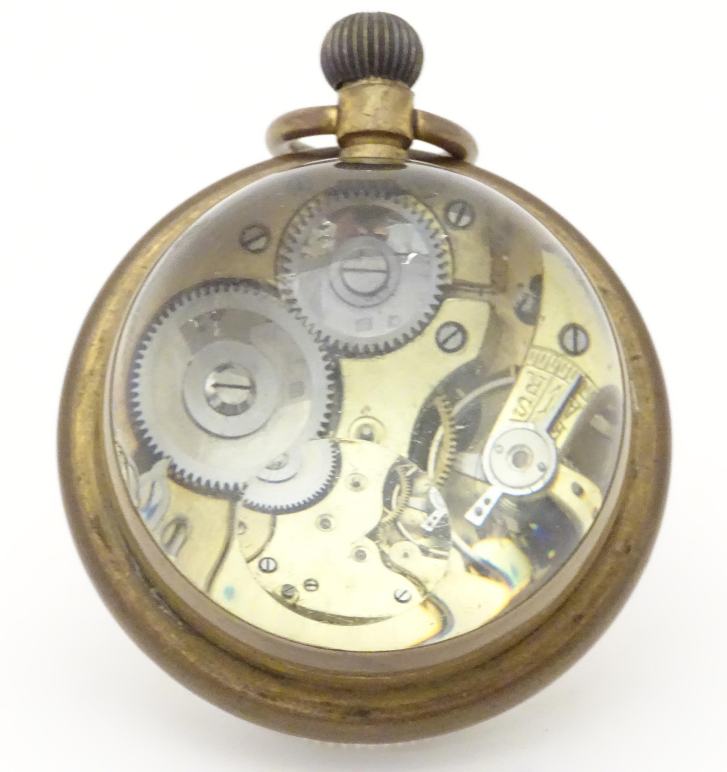 A bulls eye pocket / desk watch, the dial signed J. N Masters Ltd. Rye Sussex the surround decorated - Image 6 of 11