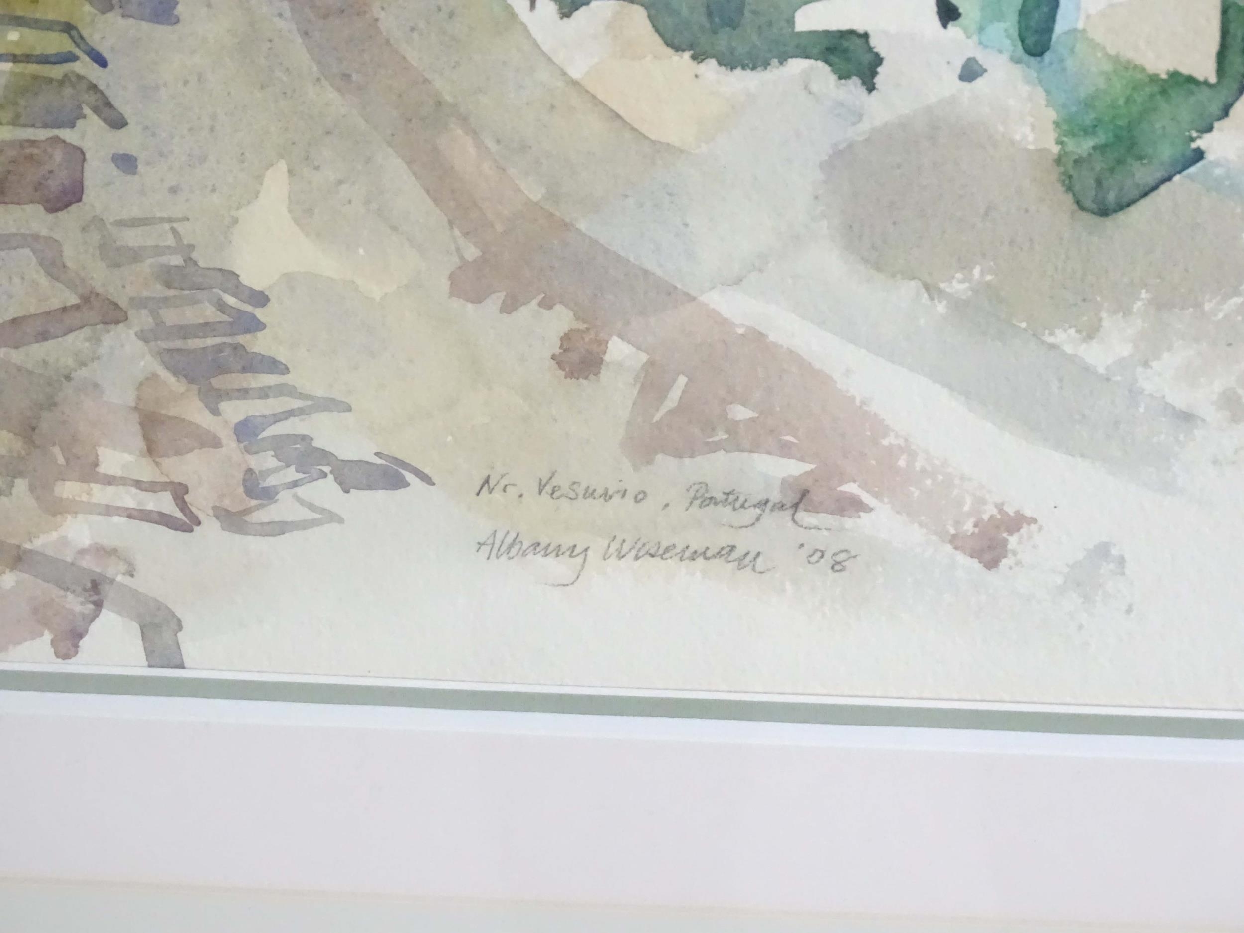Albany Wiseman (1930-2021), Watercolour, Near Vesuvio, Portugal, A Portuguese landscape. Signed, - Image 4 of 4