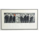 Julian Trevelyan (1910-1988), Limited edition colour etching, no. 14 / 50, Fishermen. A coastal