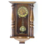 A Continental wall clock with acanthus scroll detail to dial. Approx. 23" Please Note - we do not