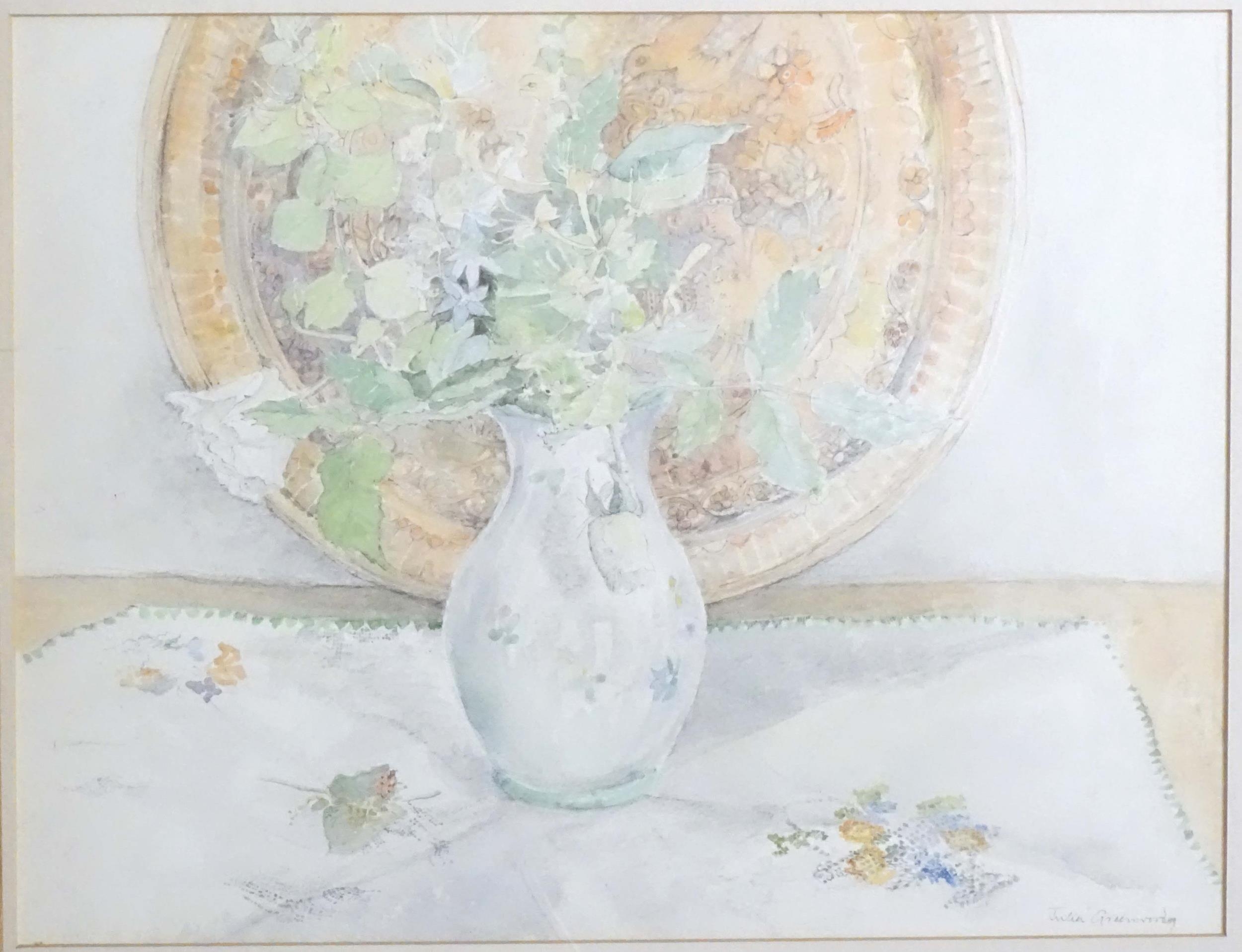 Julia A. Greenwood, 20th century, Watercolours, Two still life studies, one depicting a base of - Image 5 of 7