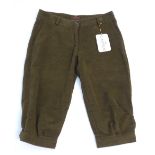 Sporting / Country pursuits: a pair Laksen ladies Broadlands moleskin breeks in bronze, size 44, new