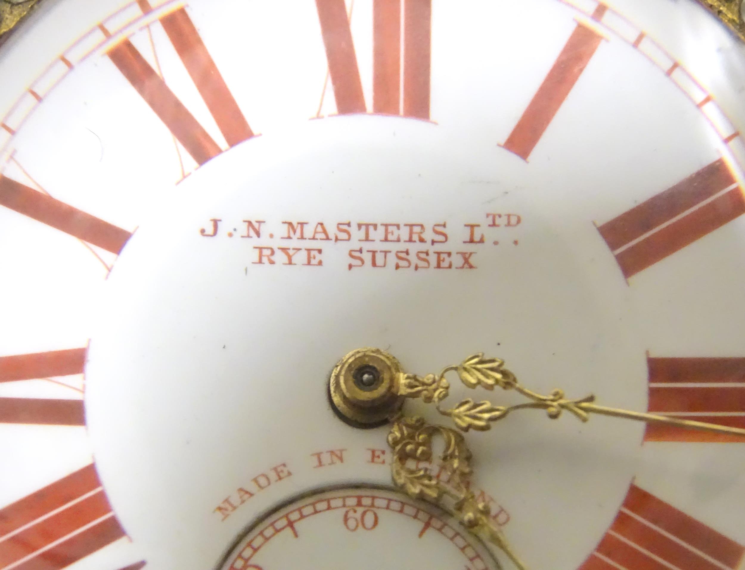 A bulls eye pocket / desk watch, the dial signed J. N Masters Ltd. Rye Sussex the surround decorated - Image 7 of 11