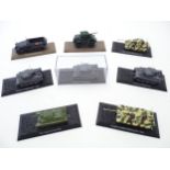 Toys: A quantity of 20thC Atlas Editions scale model military armoured vehicles / tanks to include