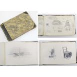 An early 20th century sketchbook of pencil drawings and watercolours by Robert Arthur Wilson / R. A.