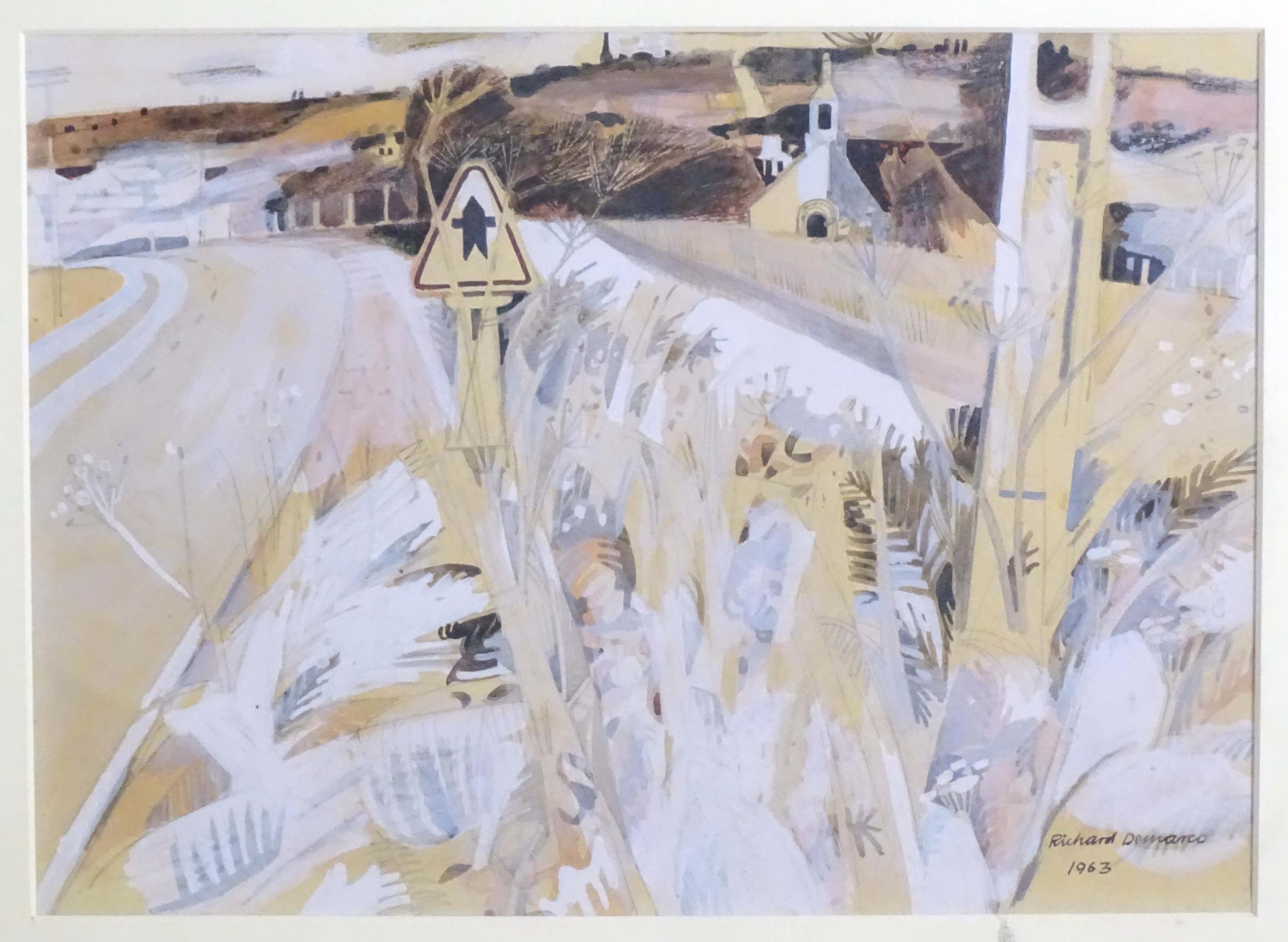 Richard Demarco (b. 1930), Pencil, watercolour and wash, The Road to Erquy, Cotes-du-Nord, France. - Image 3 of 4