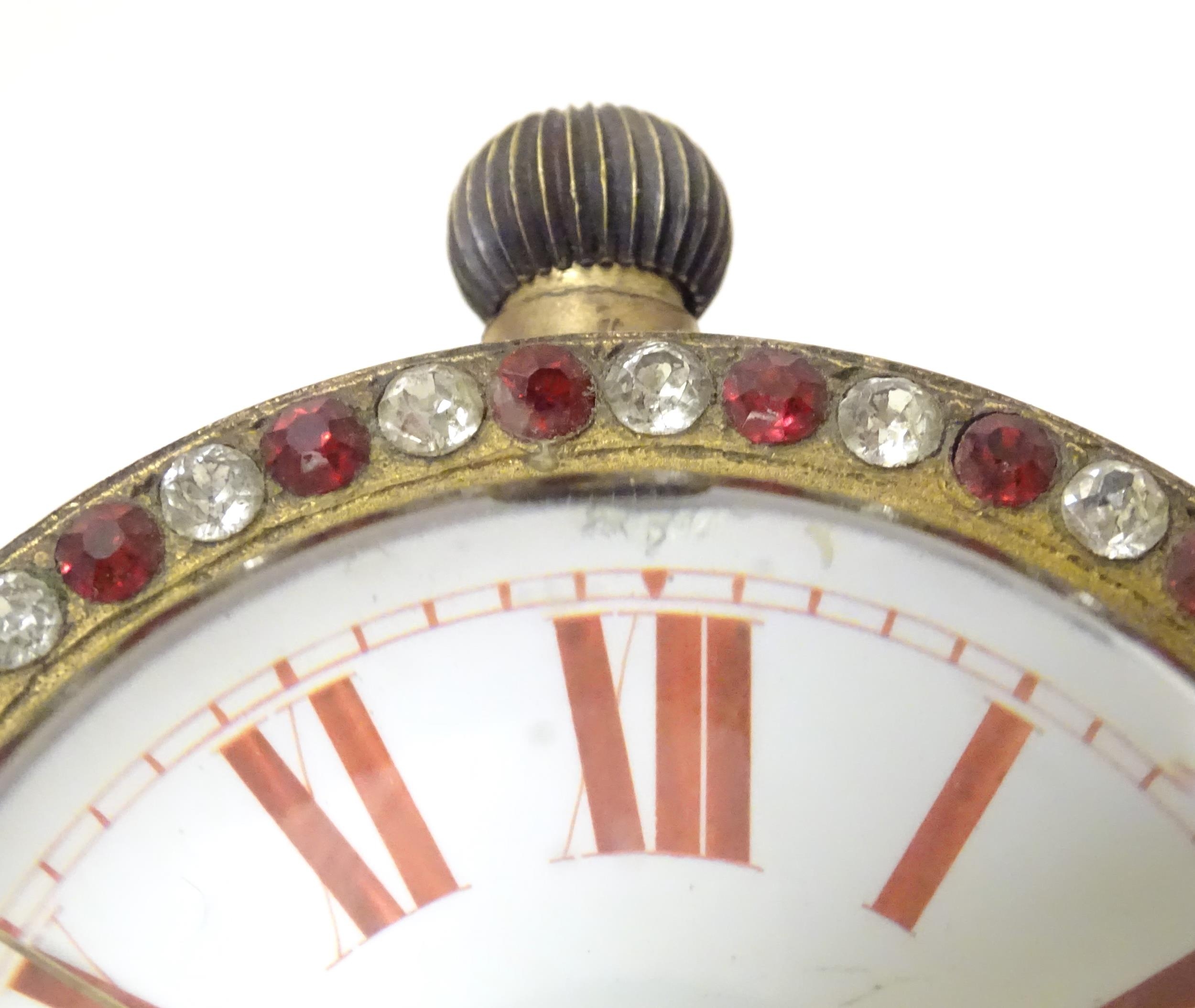 A bulls eye pocket / desk watch, the dial signed J. N Masters Ltd. Rye Sussex the surround decorated - Image 9 of 11