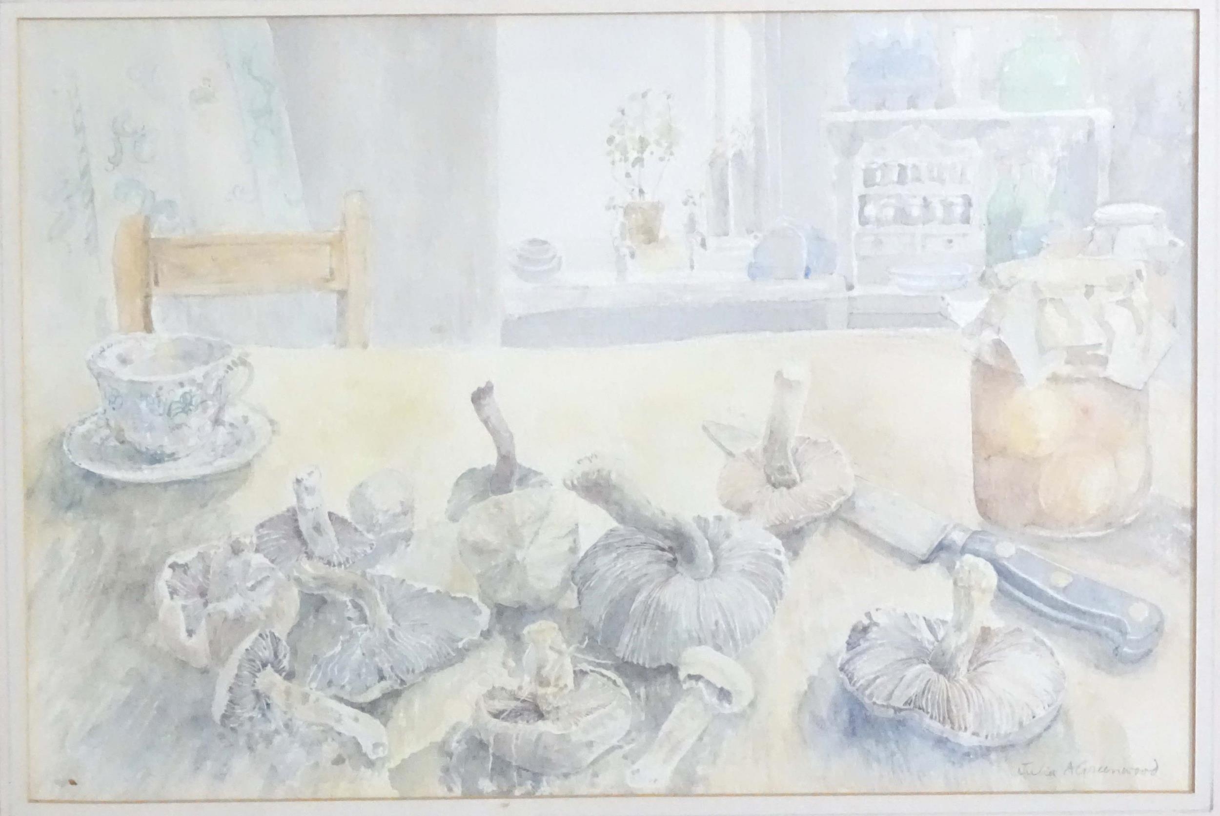Julia A. Greenwood, 20th century, Watercolours, Two still life studies, one depicting a base of - Image 4 of 7