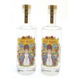 Two bottles of Bianca Del Rio limited edition Holy Vodka, distilled with blood orange and chilli, 70