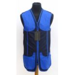 Sporting / Country pursuits: A Beretta shooting vest / skeet vest in blue, size M, new with tags,