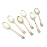 A set of six Art Deco silver teaspoons hallmarked Birmingham 1940, maker Arthur Price & Co. Ltd.