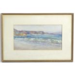 N. Powys Evans, Early 20th century, Watercolour, Breaking Waves. Signed lower left. Approx. 5 3/4" x