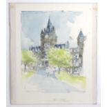 Albany Wiseman (1930-2021), Watercolour, Edinburgh Royal Infirmary. Signed, titled and dated (19)