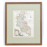 Map: A 20thC engraved map of the county of Buckinghamshire by Thomas Kitchin,