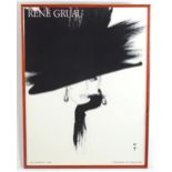 A 20th century exhibition poster for Rene Gruau, Editions du Desastre, Le Chapeau, 1984. Printed