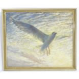 Spencer Roberts (1920-1997), English School, Gouache and egg tempera, Soaring Gull, A black headed