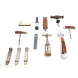 A quantity of corkscrews, bottle openers etc Please Note - we do not make reference to the condition