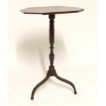 Octagonal topped occasional table. 18" wide x 14 1/2" deep x 28" high Please Note - we do not make