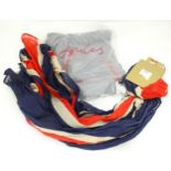 Two Joules scarves, one scarf in the pattern Coast, the other Gloria Union Jack. (2) Please Note -