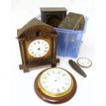 Assorted clocks and clock parts including cuckoo clocks etc Please Note - we do not make reference