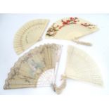 Four fans, the largest approx. 8 1/2" long (4) Please Note - we do not make reference to the