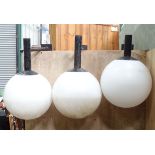 3 exterior wall lights. Approx 30 1/2" Please Note - we do not make reference to the condition of