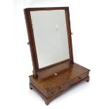 Oak framed toilet mirror with two drawers to base. Approx. 22" high x 17" wide Please Note - we do