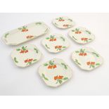 A quantity of Art Deco Myott, Son & Co. plates in the pattern Falstaff, comprising serving plate and