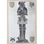 A 20th century monochrome print, A portrait of Sir Thomas Giffard, Lord of the Manor of Twyford,