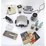 A quantity of assorted vintage Kitchenalia to include toaster, blender, glass bottles, butter