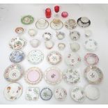 A quantity of assorted 19thC and later ceramics, to include tea cups and saucers, many with hand