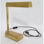 Brass desk lamp. Approx 15 1/4" high Please Note - we do not make reference to the condition of lots