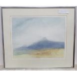 A signed limited edition print titled The Sgurr in Cloud, Eigg, by Donald Wilkinson. Signed,